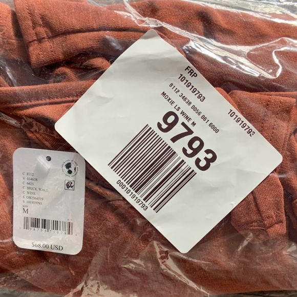 Free People ~ Moxie Long Sleeve ~ Medium ~ 
Color ~ Brick Wall ~ NWT - Picture 2 of 11